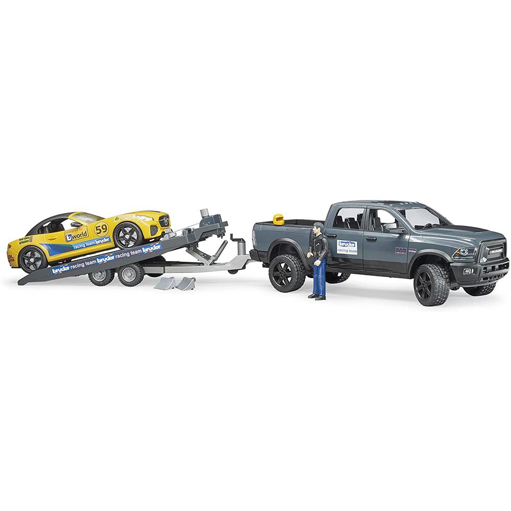Bruder 02504 - RAM 250 Power Wagon und BRUDER Roadster Racing Team