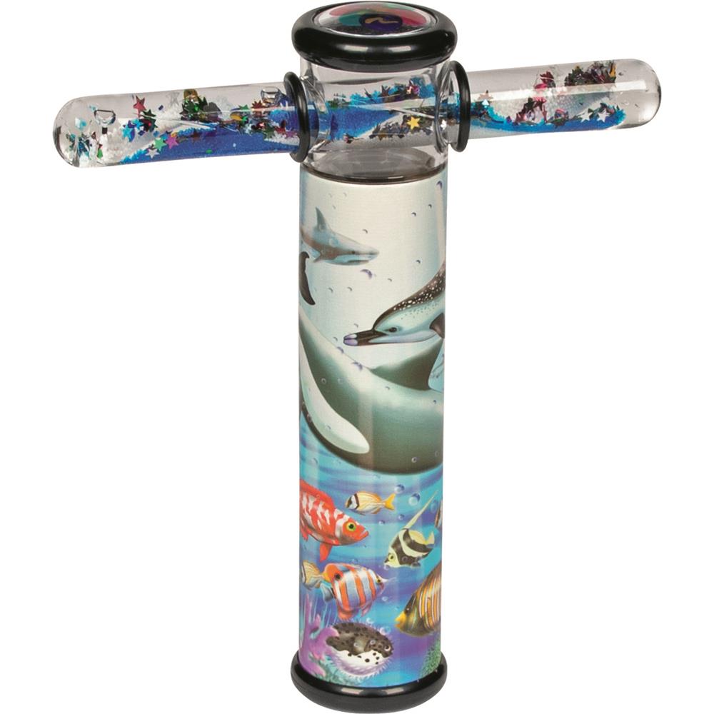 goki Kaleidoskop mit Zauberstab Delfin - Lernspielzeug (Farben und Formen)