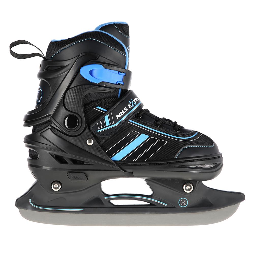 NILS EXTREME NH18191 2in1 Inliner Schlittschuhe Gr. 39-43, Schwarz-Blau, verstellbar