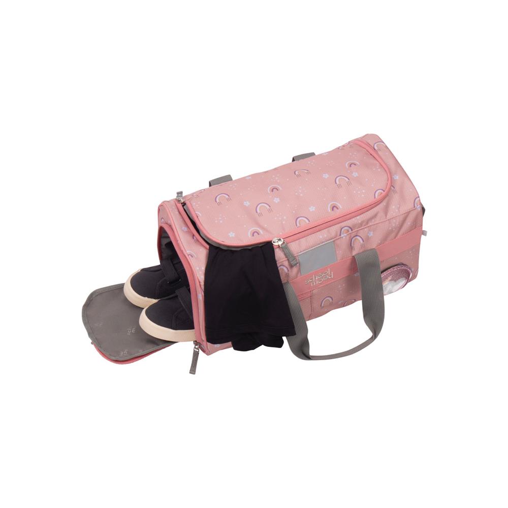 School-Mood Sporttasche Rainbow (Regenbogen) Schwimmtasche 18L mit Nassfach