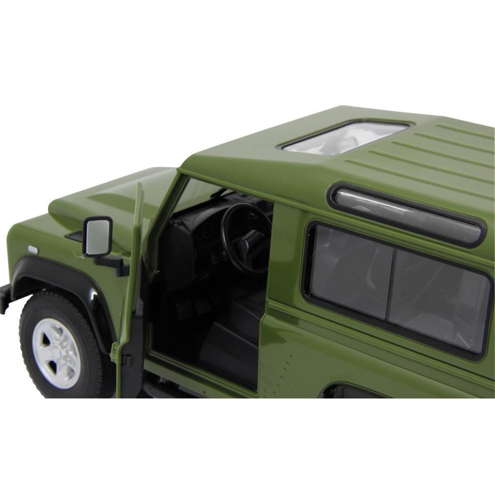Jamara Land Rover Defender 1:14 grün 2,4GHz Tür manuell Ferngesteuertes Auto mit LED Fahrlicht