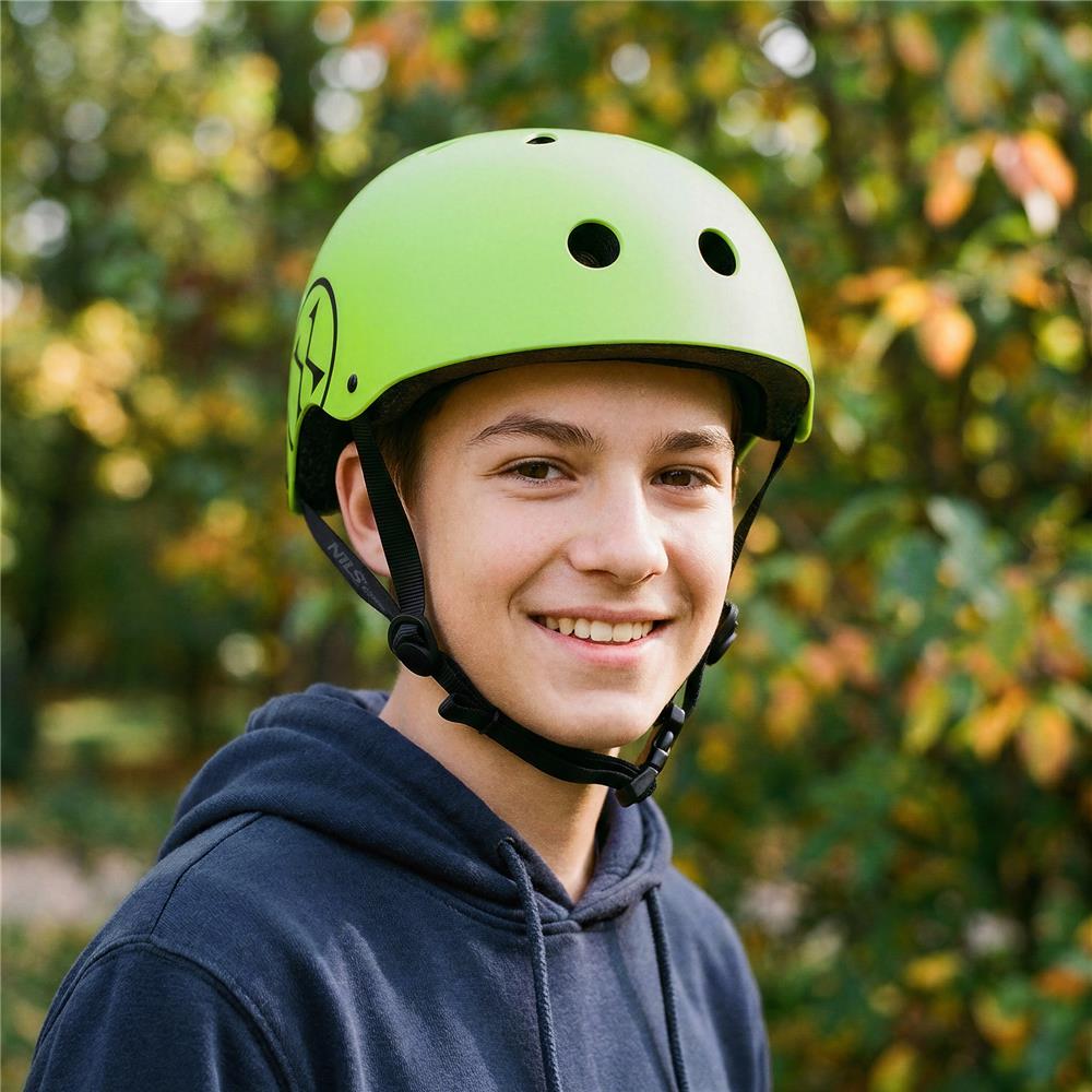NILS EXTREME MTW001-2 Helm Größe M 55-58 cm Grün - Schutzhelm für Skatehelm Inliner Roller Fahrrad