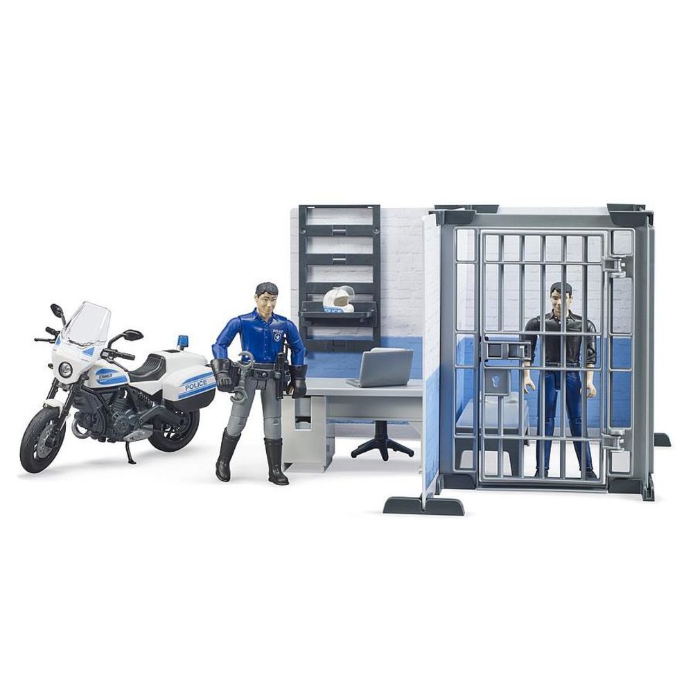Bruder 62732 - bworld Polizeistation mit Polizeimotorrad