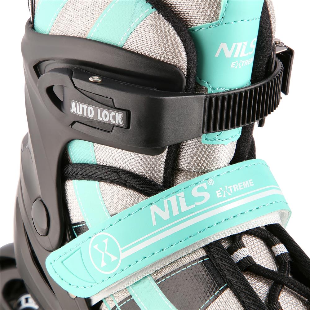 NILS EXTREME NH18366A 2in1 Inliner Schlittschuhe Kinder Gr. 31-34, Blau-Grün, verstellbar