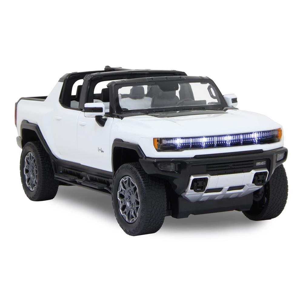 Jamara Hummer EV 1:16 weiß 2,4GHz Tür manuell Ferngesteuertes Auto mit 2-Gang, Crab Walk und Licht