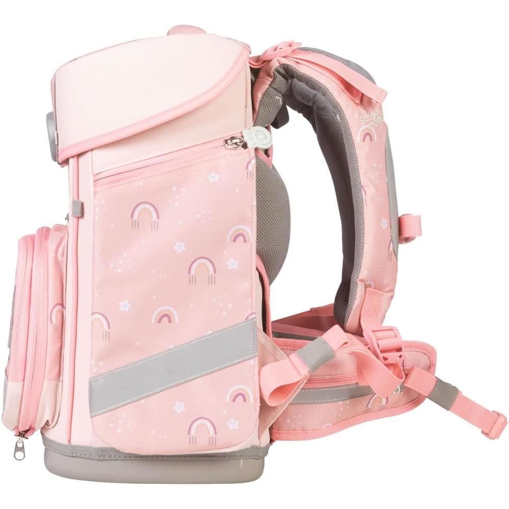 School-Mood Schulranzen Set Champion Maxx Pro Rainbow (Regenbogen) 7-teilig mitwachsend