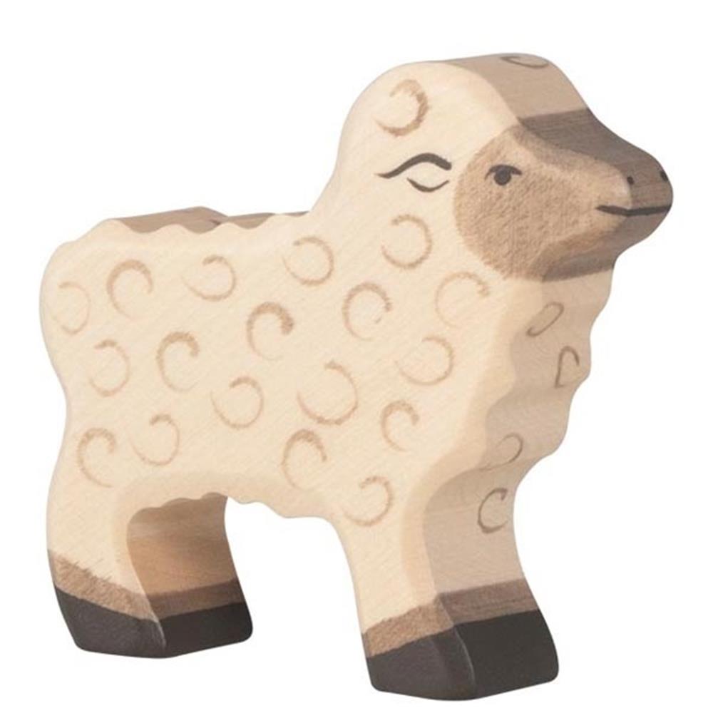 Holztiger Holzfigur - Lamm, stehend, Holzspielzeug, ab 3 Jahren