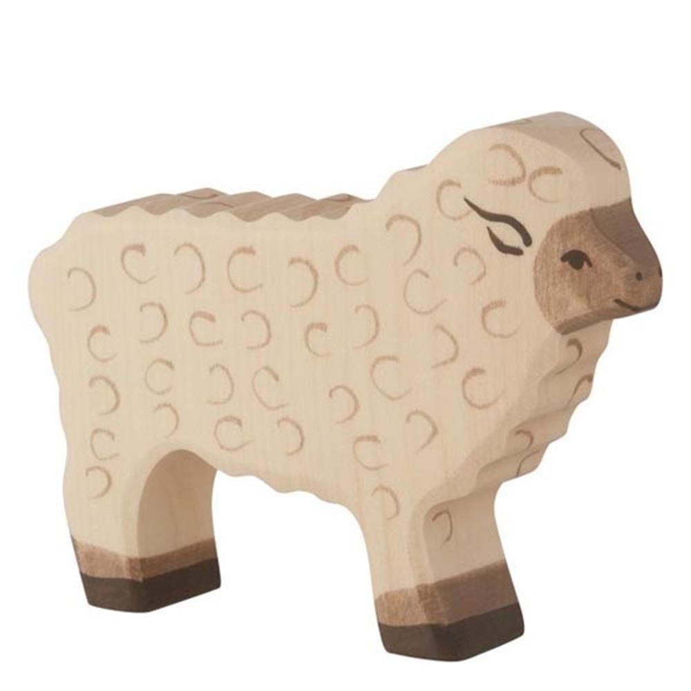 Holztiger Holzfigur - Schaf, stehend, Holzspielzeug, ab 3 Jahren