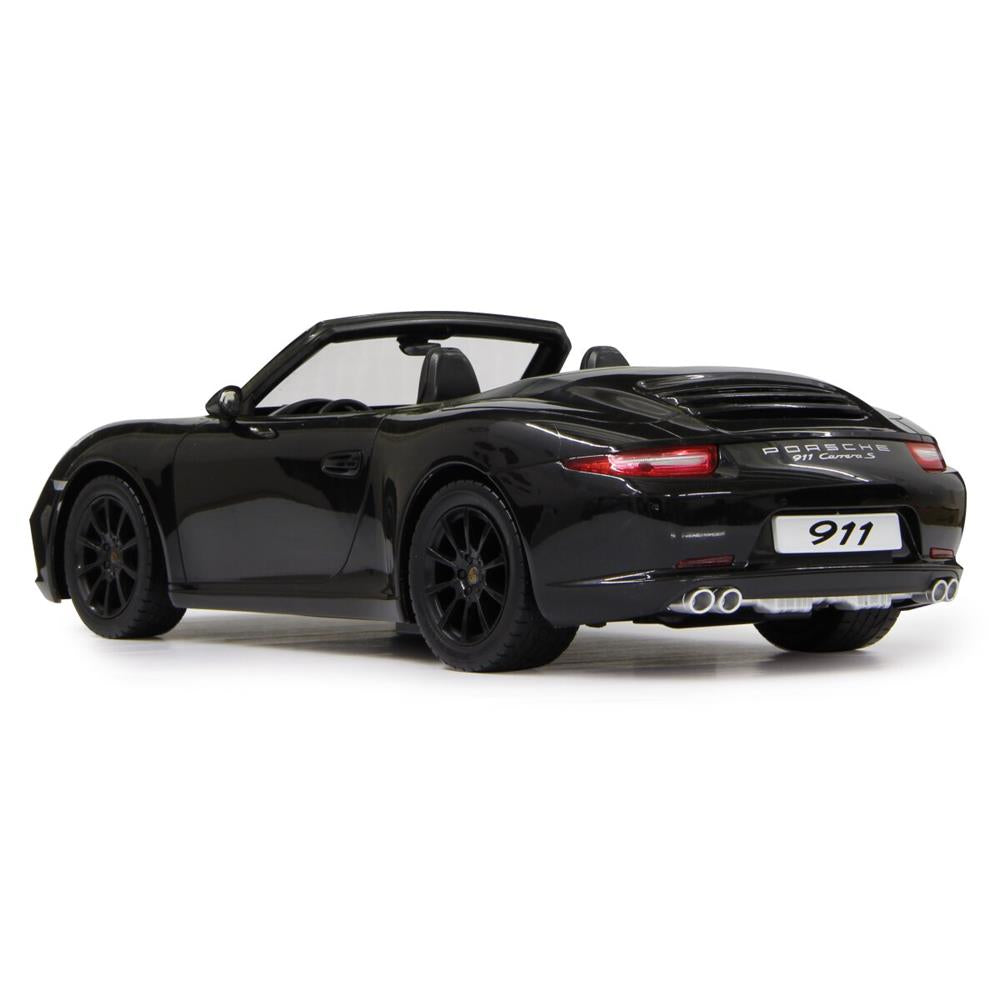Jamara Porsche 911 Carrera S 1:12 schwarz 2,4GHz Ferngesteuertes Auto mit LED Fahrlicht
