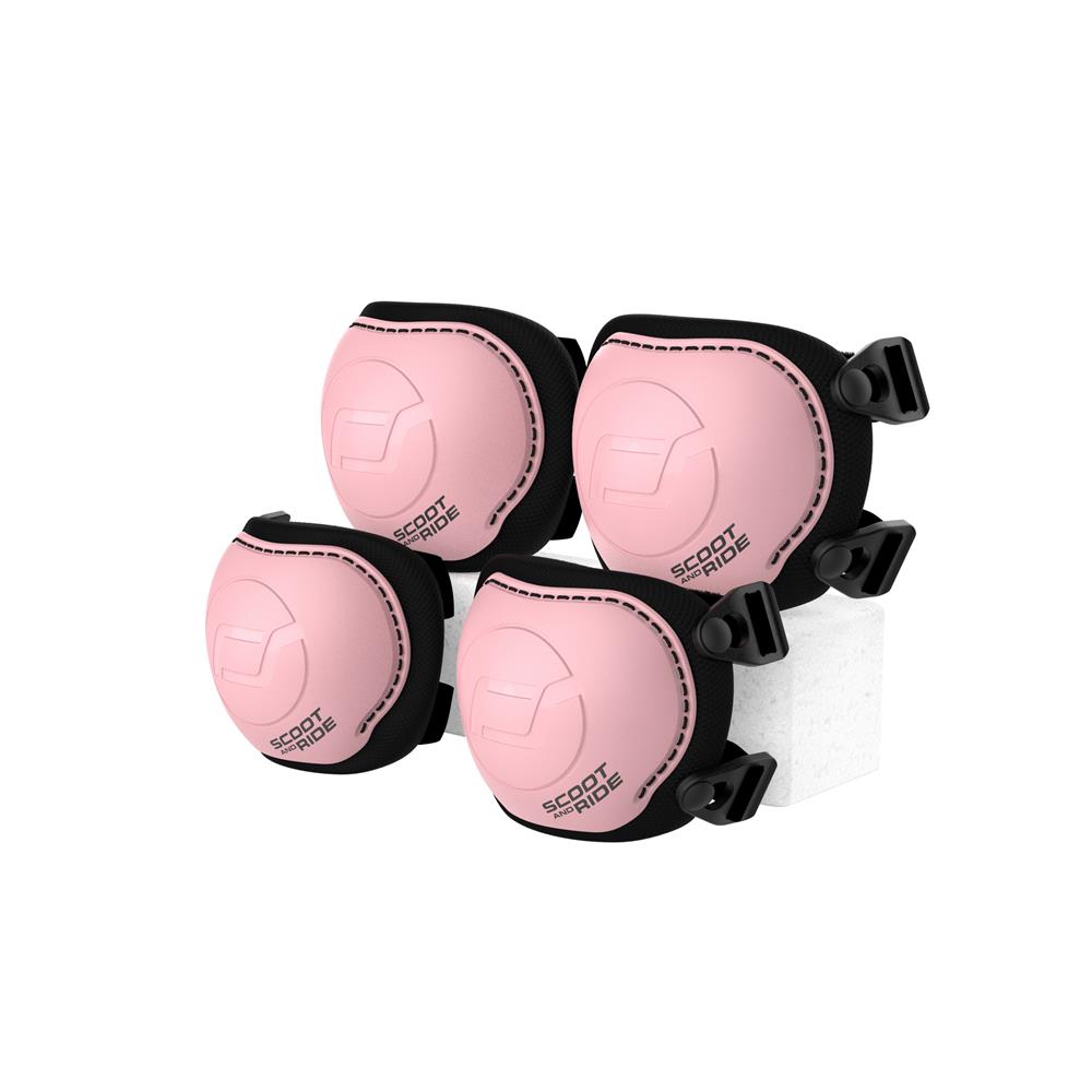Scoot & Ride Protective Set, Größe S, rose, Knieschoner und Ellbogenschoner Set in rosa