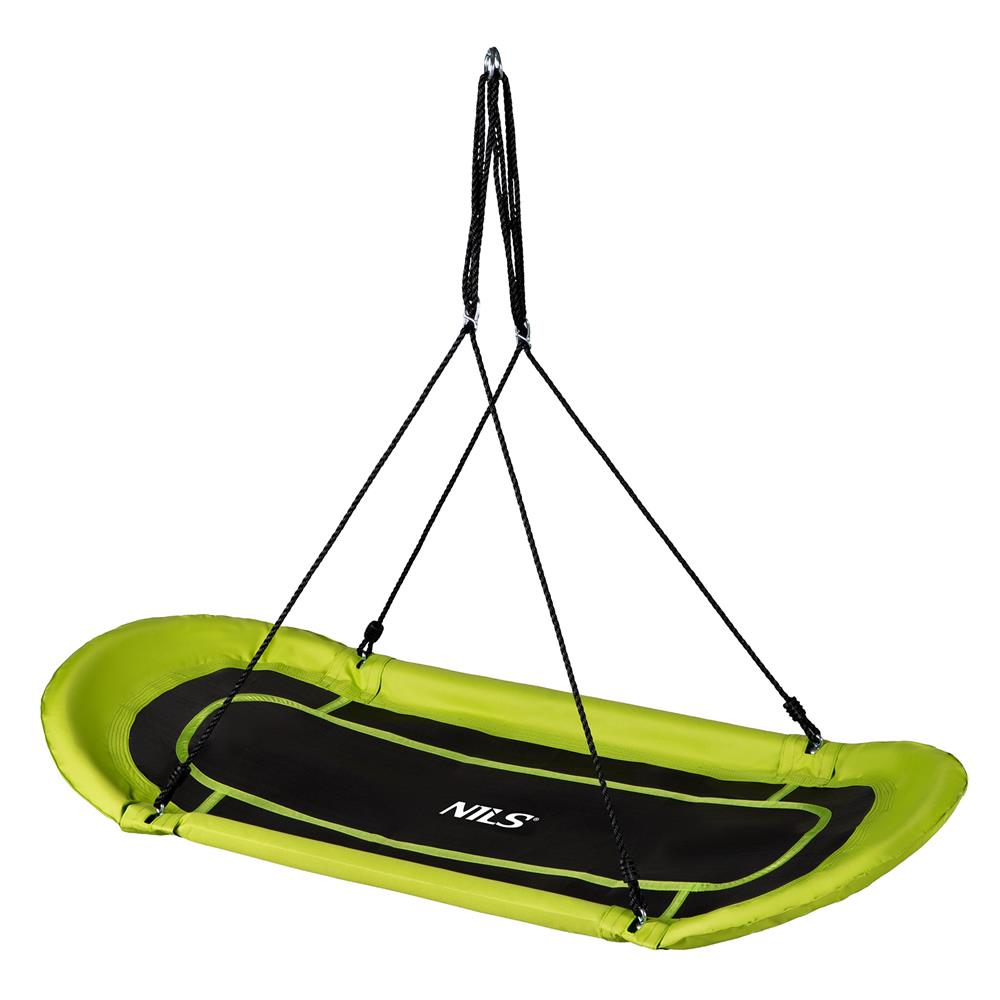 NILS Nestschaukel 167x71 cm, Limette, Gartenschaukel Garten Outdoor Familie