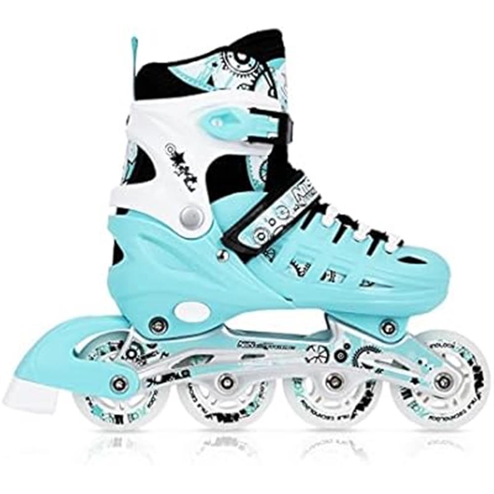 NILS EXTREME NH10905 4in1 Inliner Schlittschuhe Rollschuhe Gr. 39-42, Minzgrün, verstellbar