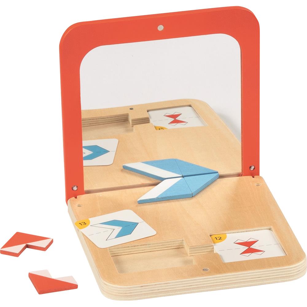 goki Symmetriespiel Spiegelmagie – Holzspielzeug 26-teilig, für Kinder ab 5 Jahren