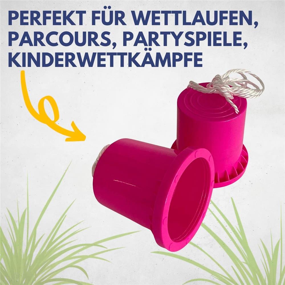 Best Sporting Topfstelzen Kinder Dosenstelzen pink Laufdosen Set