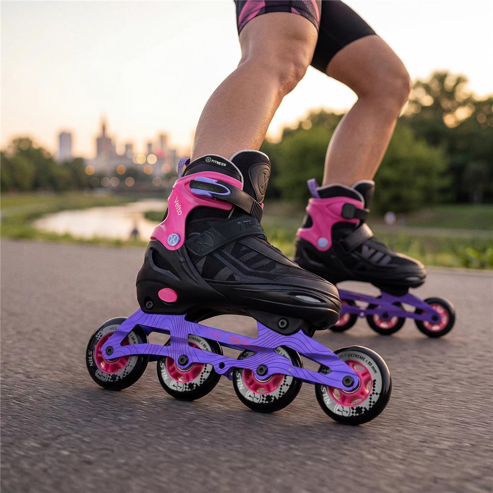 NILS EXTREME NA684 VELTO Inlineskates Inliner Gr. 42-45, Rosa, größenverstellbar