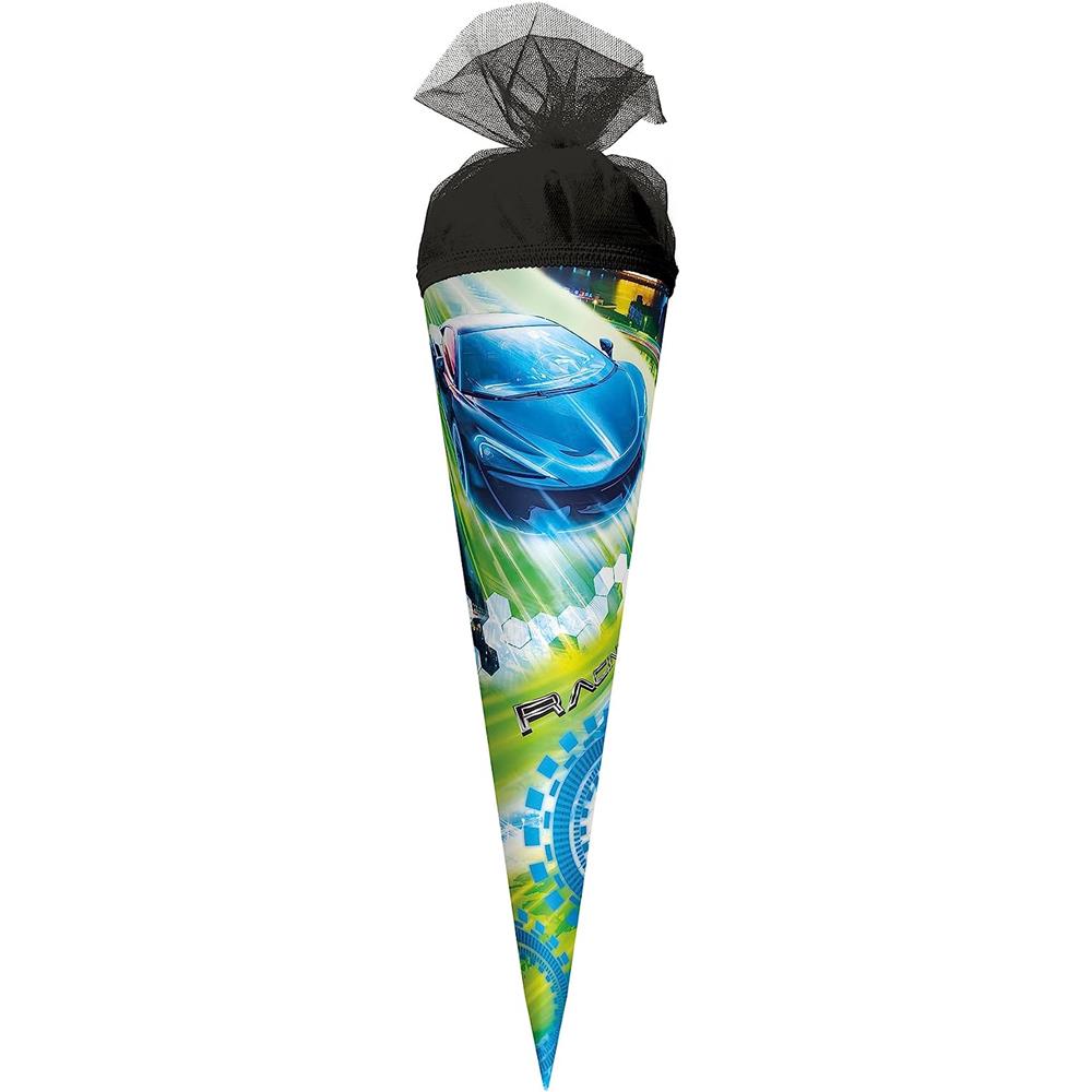 Roth Schultüte Racing, 50cm, rund, Tüllverschluss