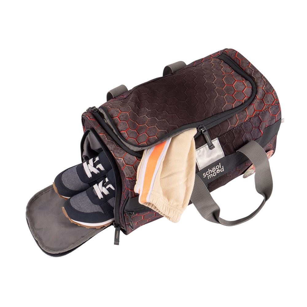 School-Mood Sporttasche Mika (Drache) Schwimmtasche 18L mit Nassfach