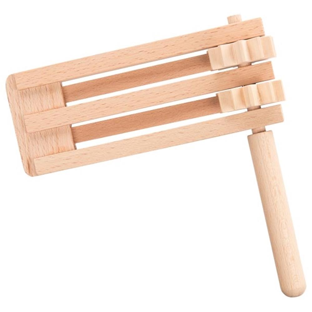 goki Doppelratsche aus Holz - ideal für Sportveranstaltung, Karnevalsumzug