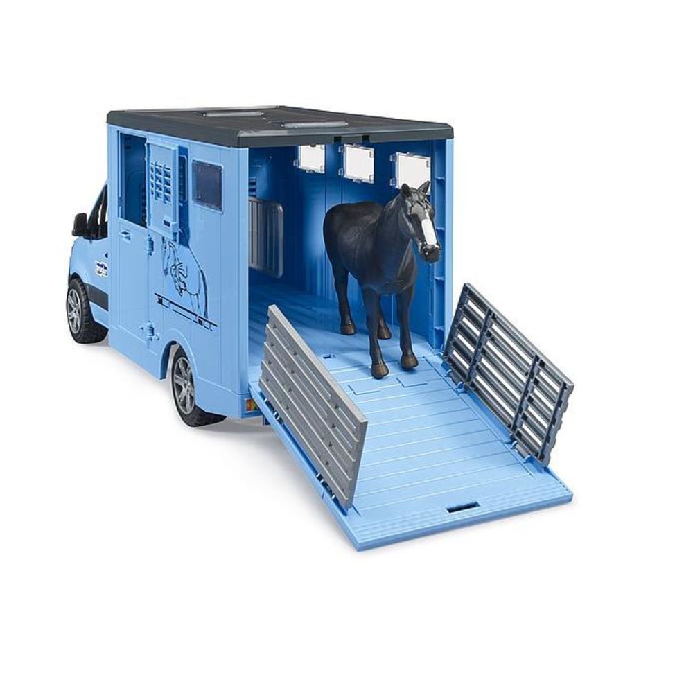 Bruder 02674 - MB Sprinter Tiertransporter mit 1 Pferd