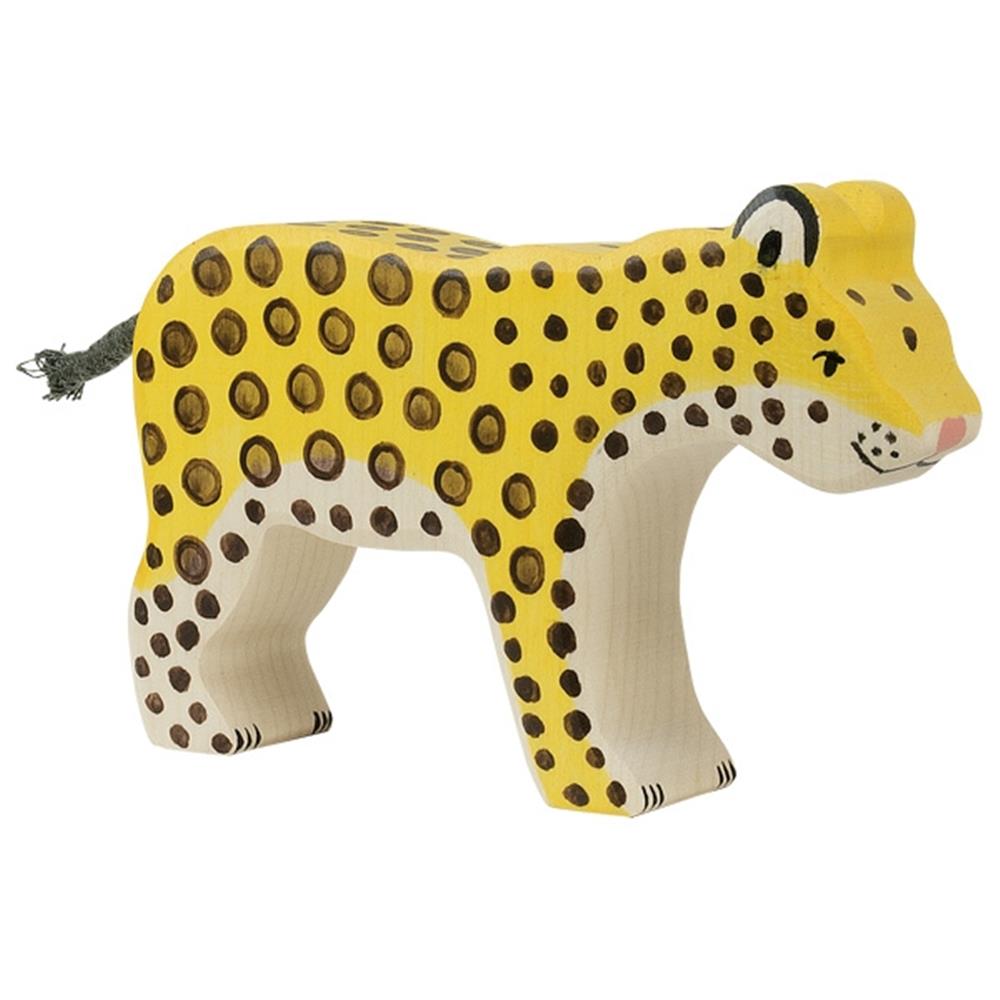 Holztiger Holzfigur - Leopard, Holzspielzeug, ab 3 Jahren
