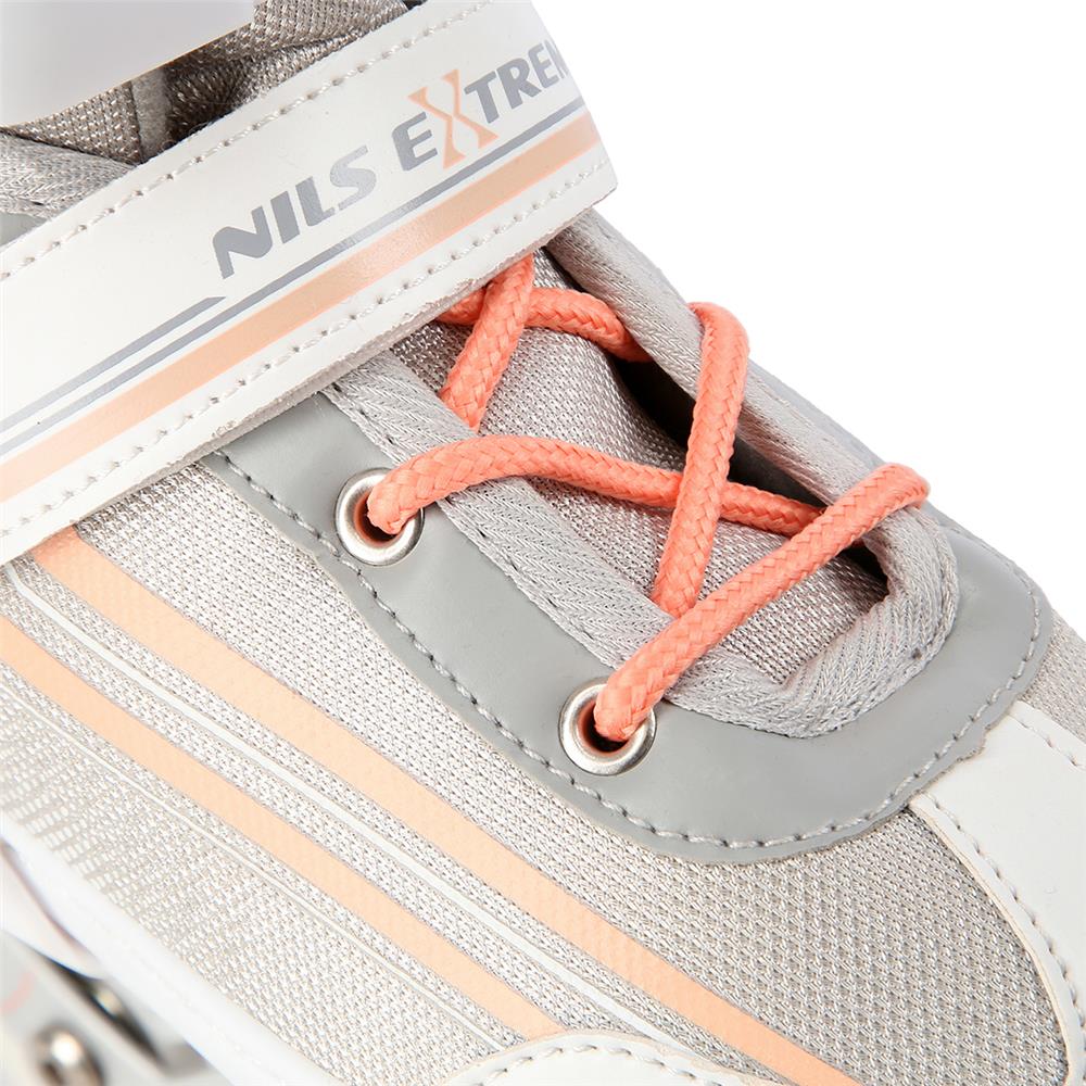 NILS EXTREME NH18190 2in1 Inliner Schlittschuhe Gr. 39-43, Weiß-Rosa, verstellbar
