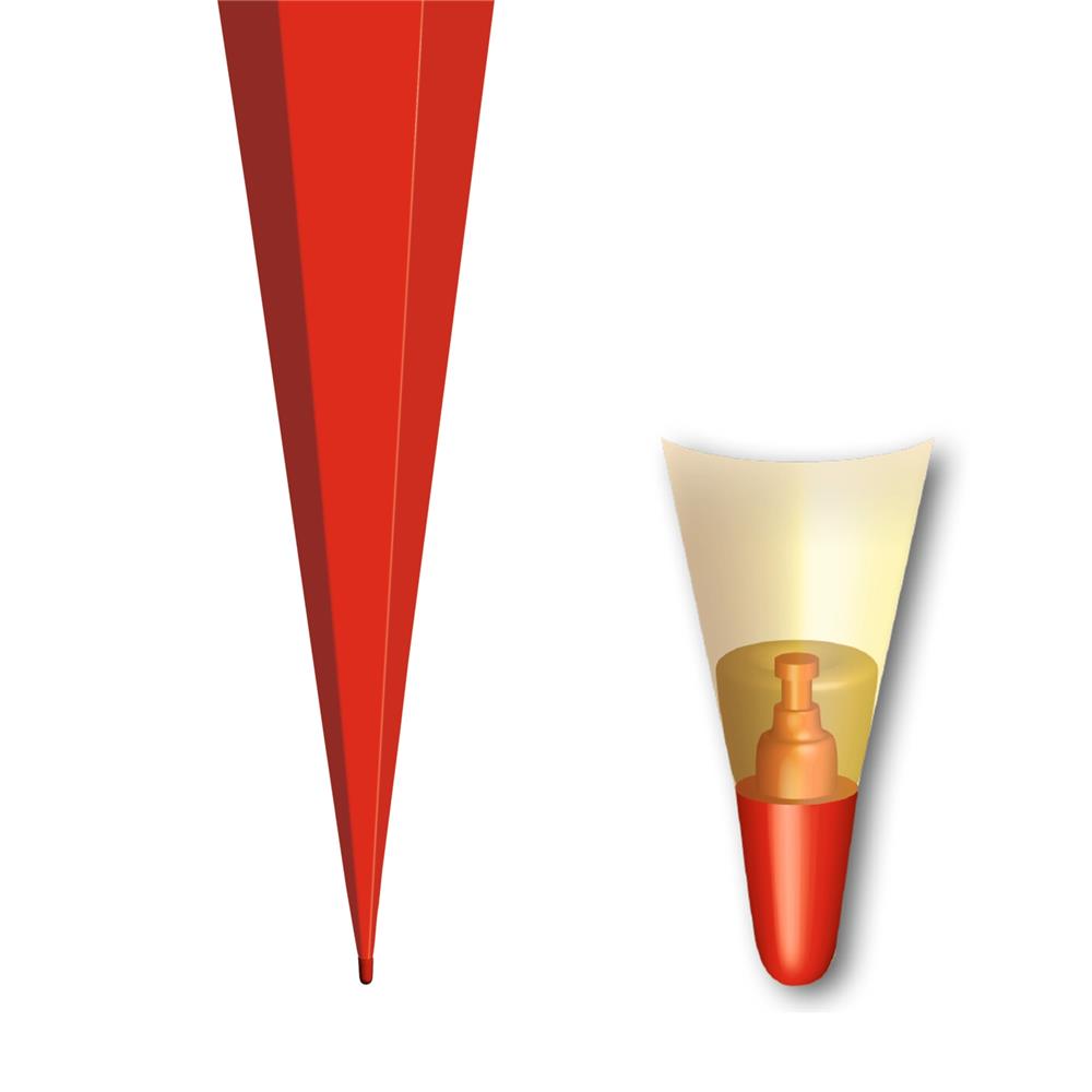 Roth Schultüte-Rohling/Basteltüte, rot, 85cm, eckig, Rot(h)-Spitze, ohne Verschluss