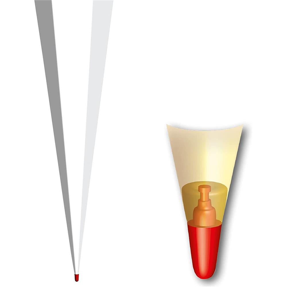 Roth Extra große XXL Schultüte-Rohling/Basteltüte, weiß, 100cm, eckig, Rot(h)-Spitze, Tüllverschluss