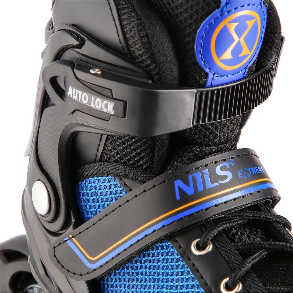 NILS EXTREME NH18188A 2in1 Inliner Schlittschuhe Kinder Gr. 34-38, Schwarz-Orange, verstellbar
