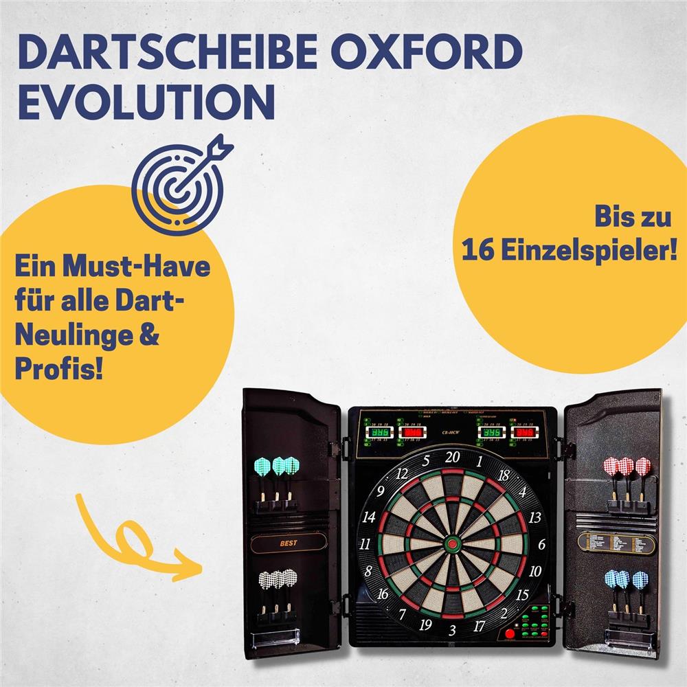 Best Sporting Elektronische Dartscheibe Oxford Evolution mit Kabinett