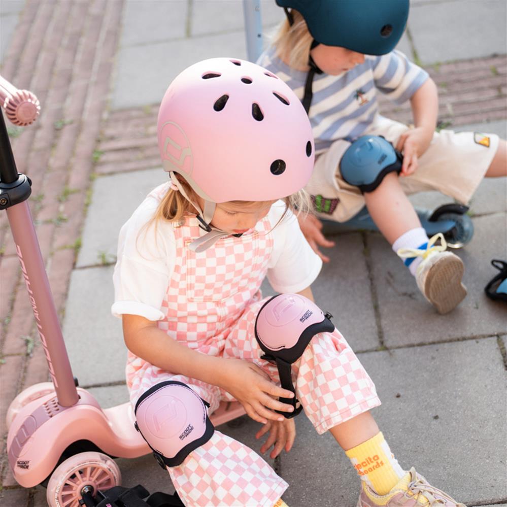 Scoot & Ride Protective Set, Größe XXS, rose, Knieschoner und Ellbogenschoner Set in rosa