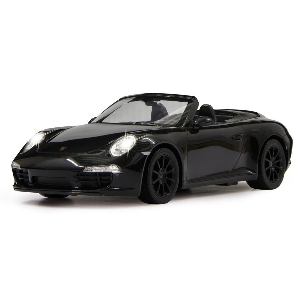 Jamara Porsche 911 Carrera S 1:12 schwarz 2,4GHz Ferngesteuertes Auto mit LED Fahrlicht