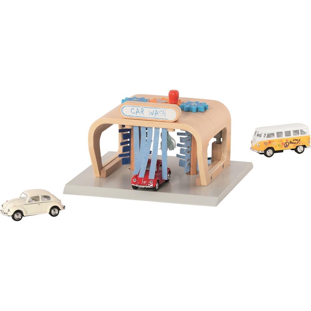 goki Waschanlage PowerClean – Holzspielzeug, für Kinder ab 3 Jahren
