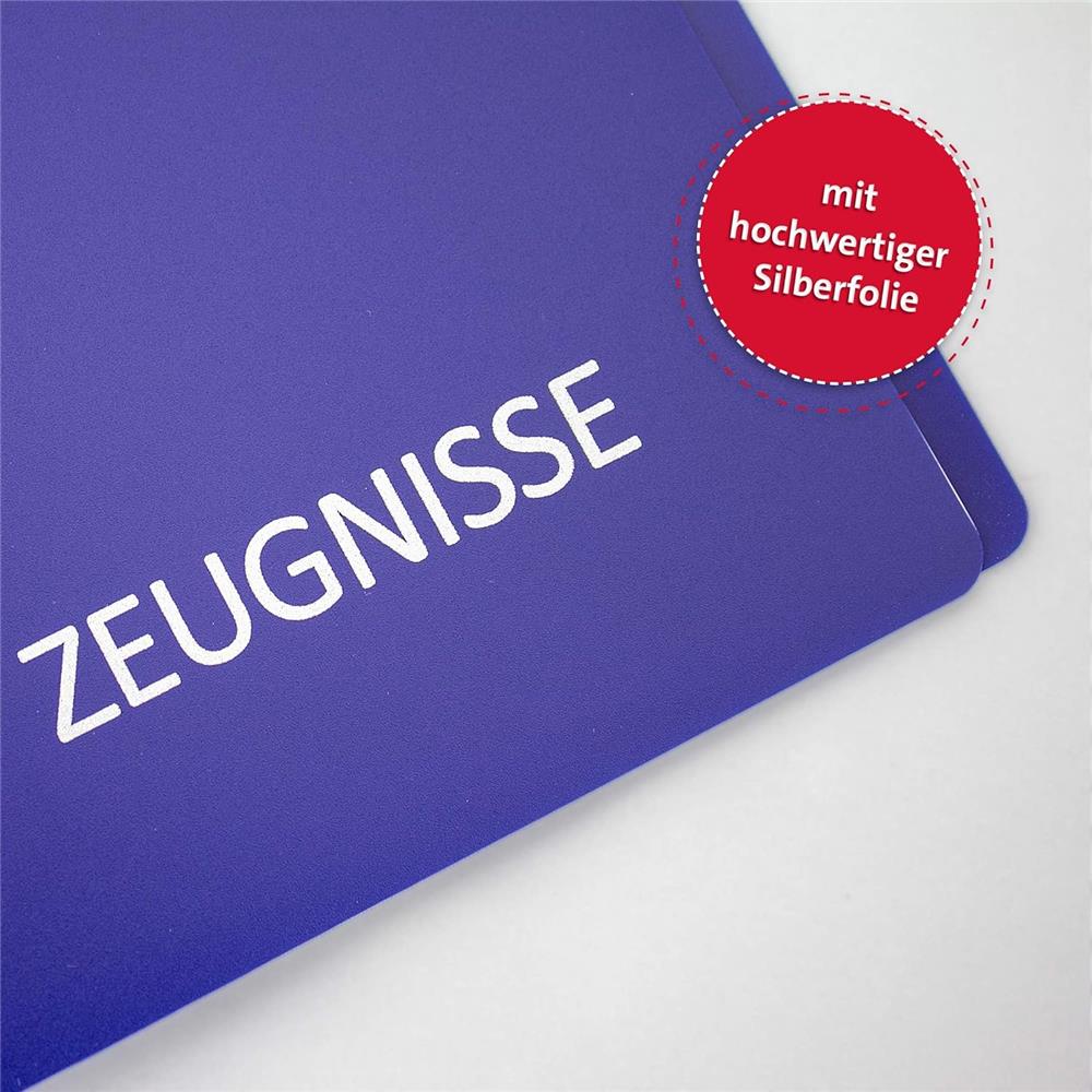 Roth Zeugnismappe Basic Blau, mit 20 A4 Klarsichthüllen
