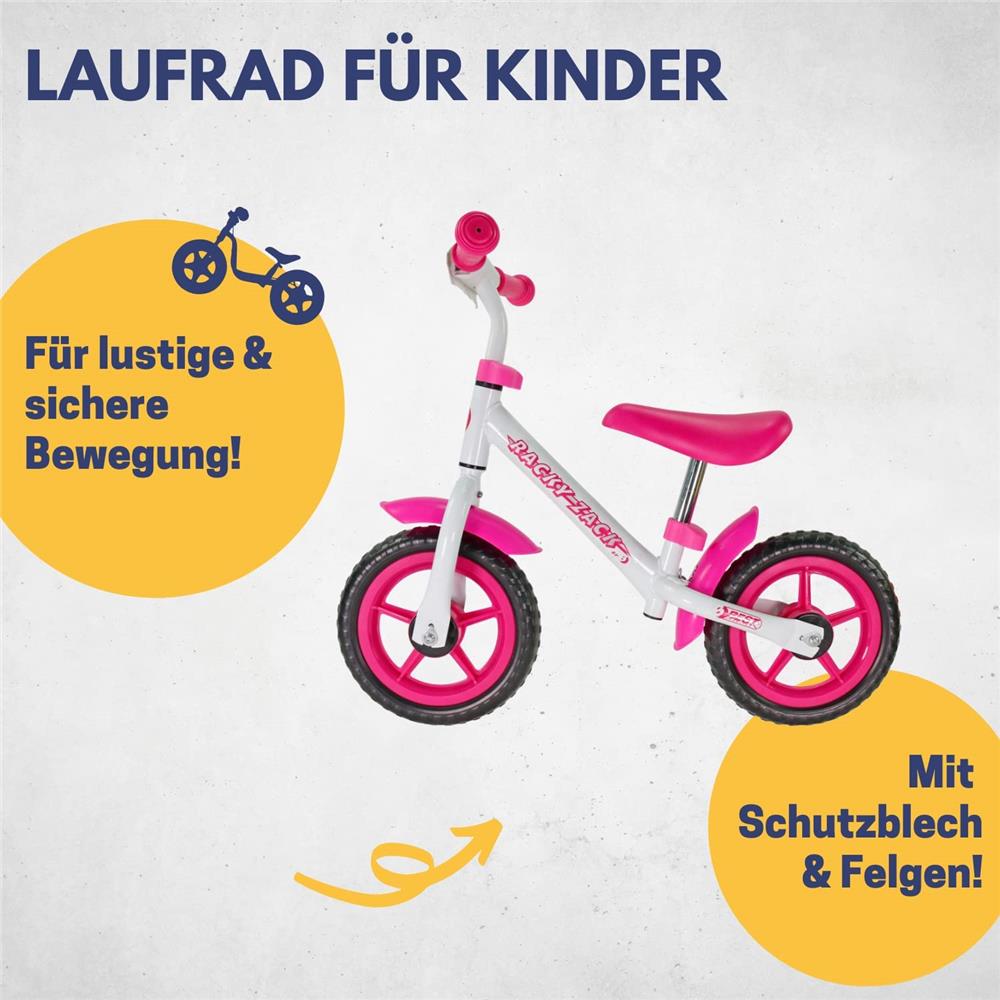 Best Sporting Racky Zack Kinderlaufrad 12 Zoll, Pink