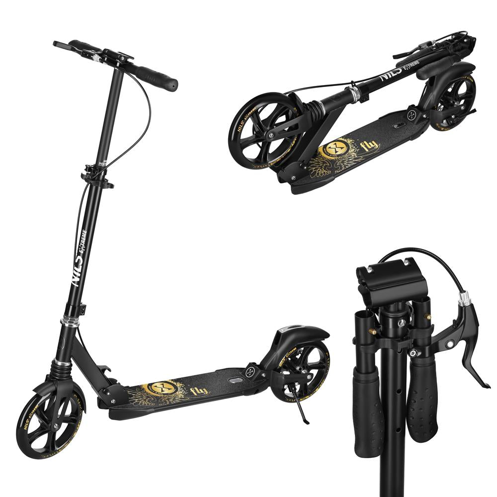 NILS EXTREME HM800 FLY GOLD Scooter, Freizeitroller, ABEC-11, Scheibenbremse, bis 100 kg