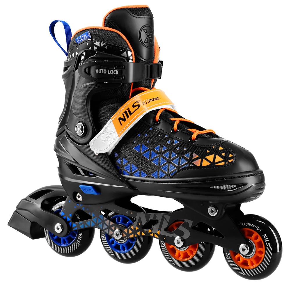 NILS EXTREME NH18190A BRAVE 2in1 Inliner Schlittschuhe Gr. 39-43, Blau, verstellbar