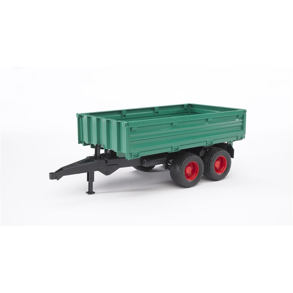 Bruder 02010 - Tandemachs-Transportanhänger mit Aufsteckbordwand
