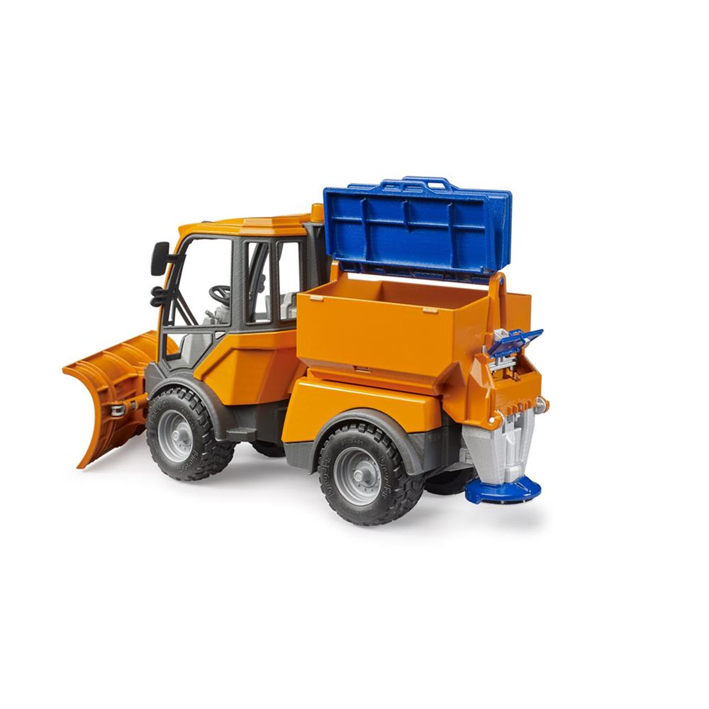Bruder 02690 - VarioCar Winterdienst mit Räumschild und Streuwerk, 1:16
