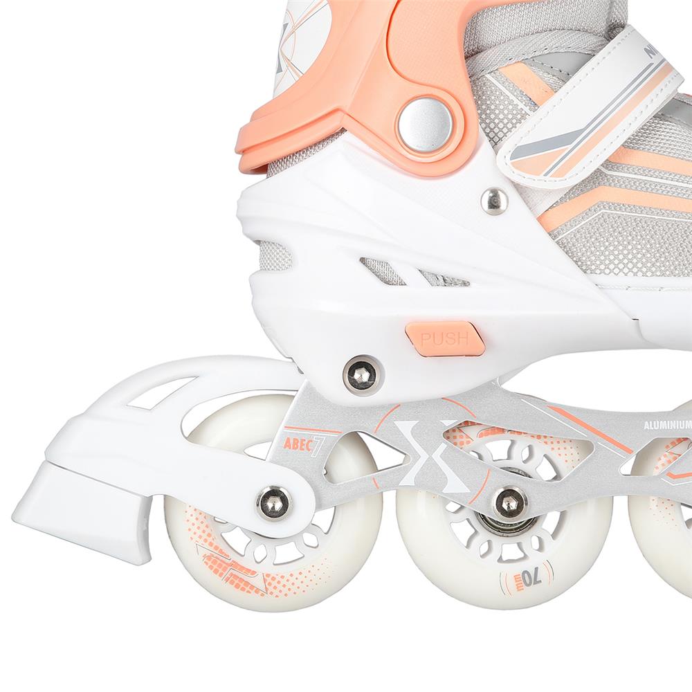 NILS EXTREME NH18190 2in1 Inliner Schlittschuhe Gr. 39-43, Weiß-Rosa, verstellbar
