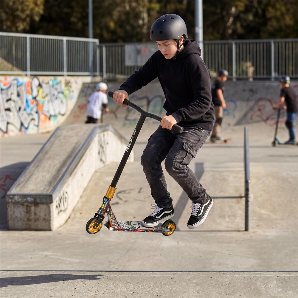 NILS EXTREME HS221 SPIDER Stunt Scooter, Freestyle Roller, ABEC-9, bis 100 kg