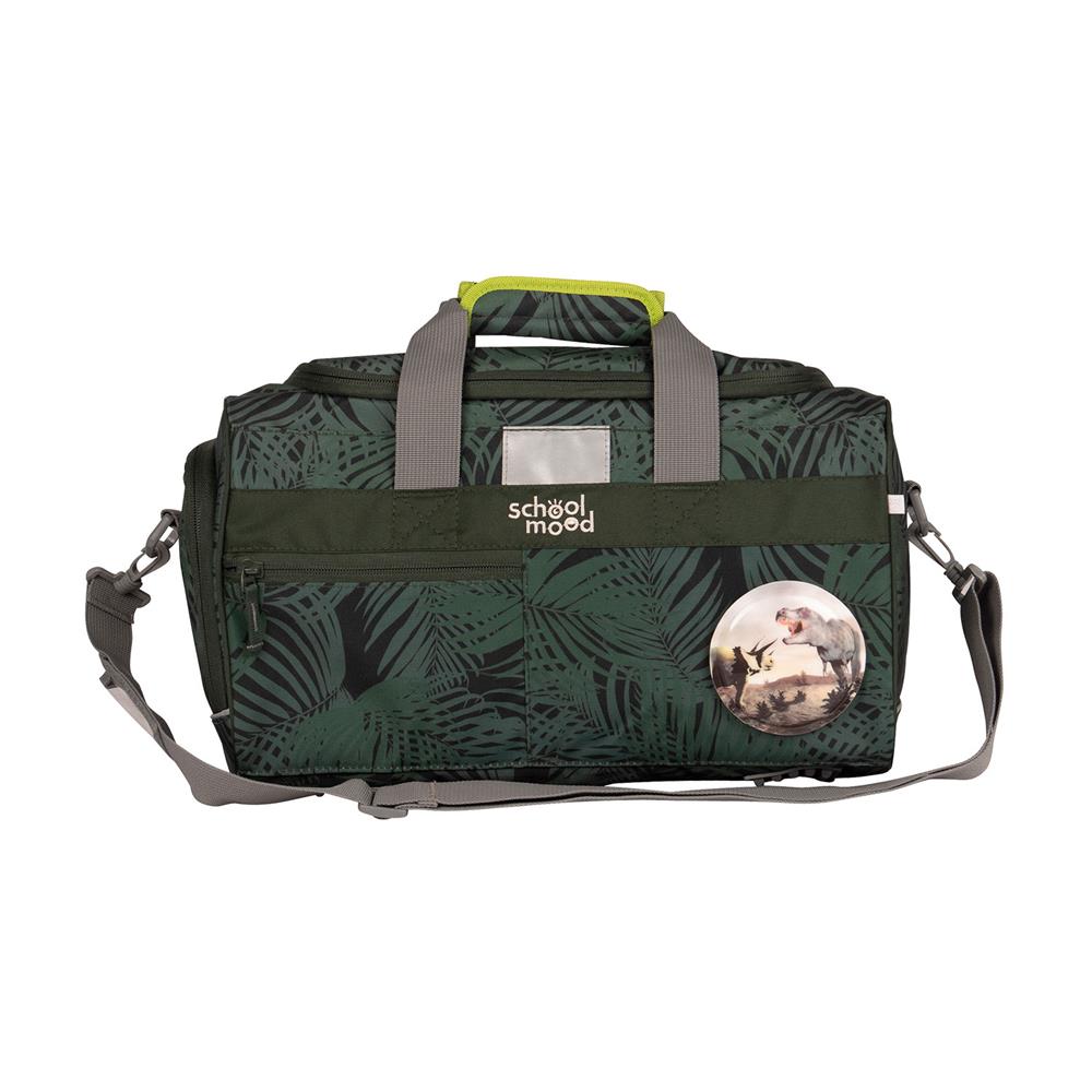School-Mood Sporttasche Daniel (Dinosaurier) Schwimmtasche 18L mit Nassfach