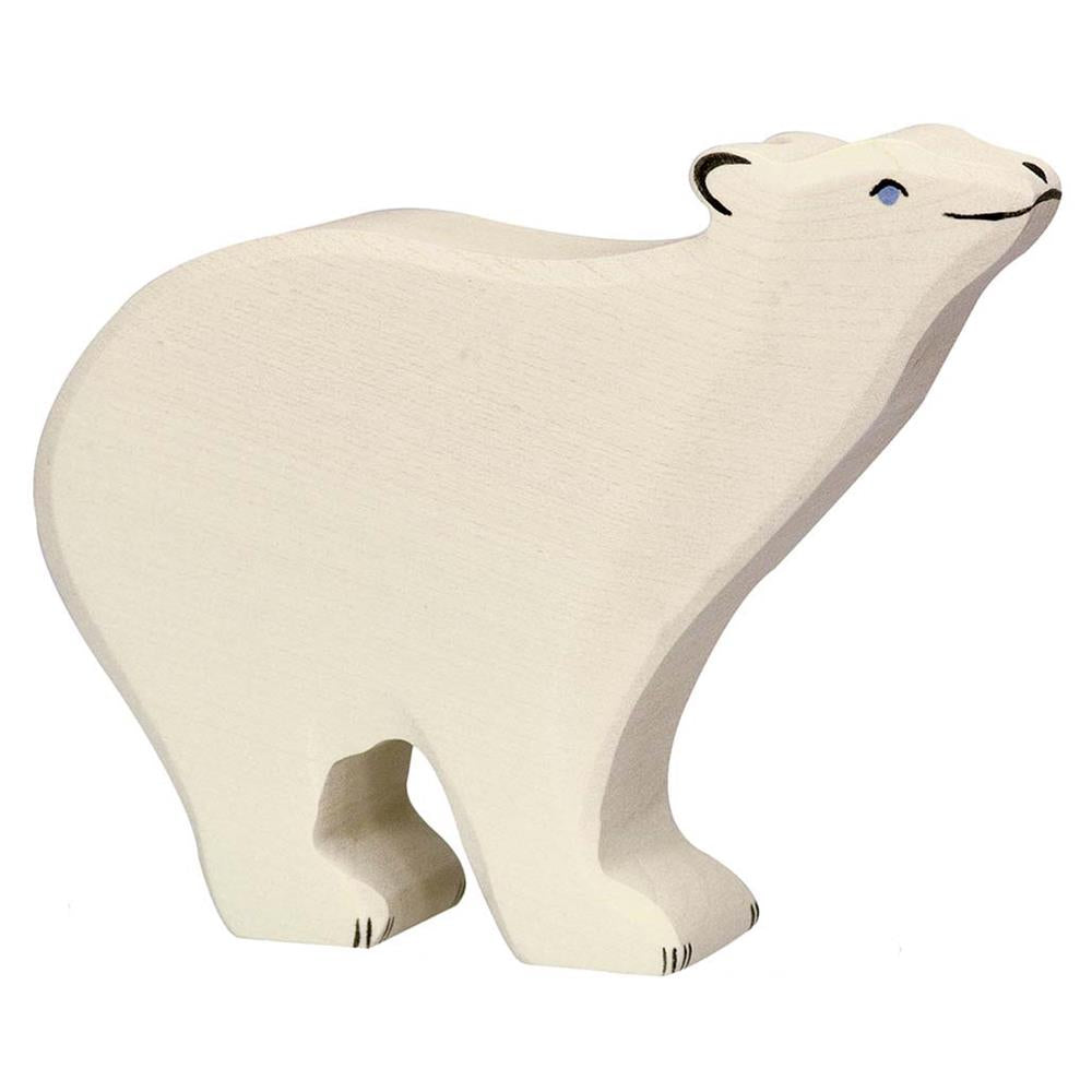 Holztiger Holzfigur - Eisbär, Holzspielzeug, ab 3 Jahren