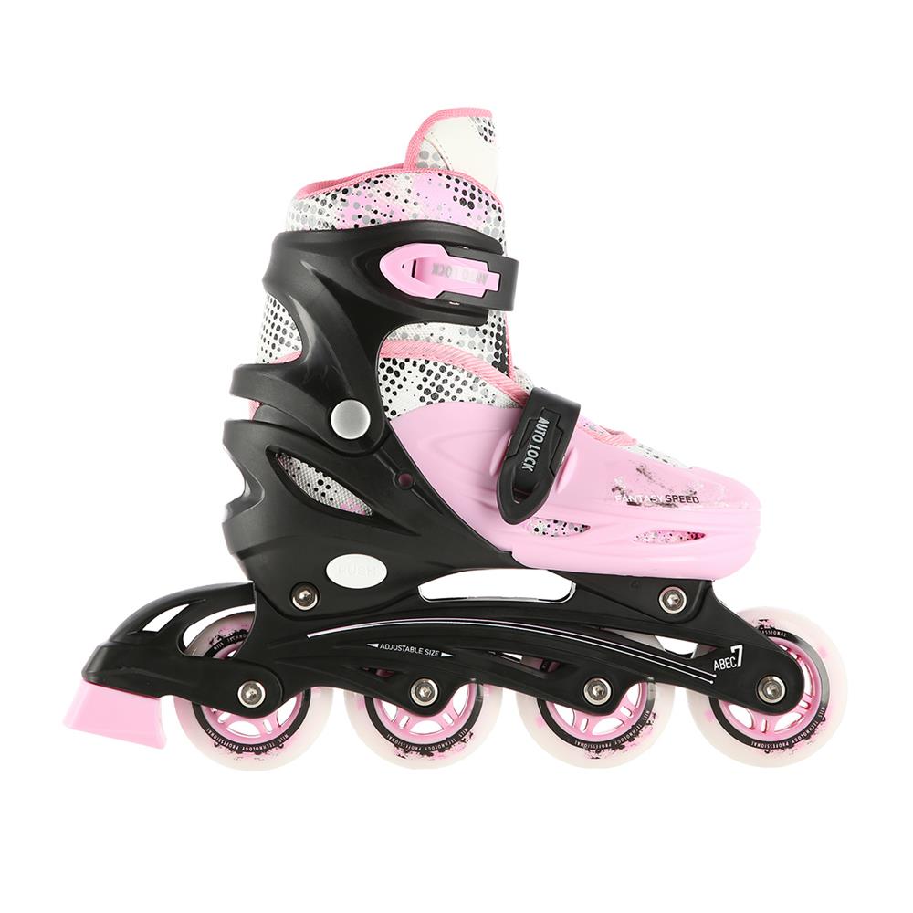 NILS EXTREME NH18331 4in1 Inliner Schlittschuhe Rollschuhe Gr. 31-34, Rosa, verstellbar