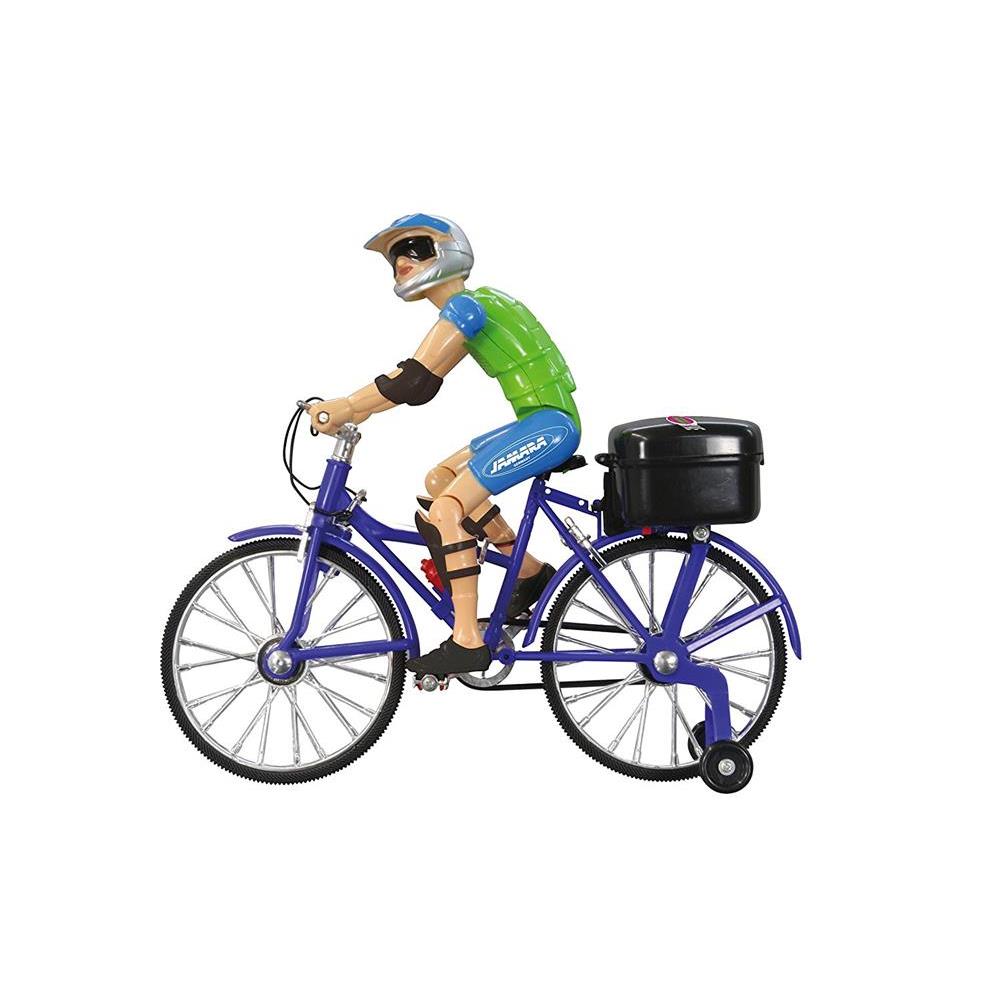 Jamara Fahrrad mit Sound und Licht Fahrradfahrer Radler batteriebetrieben Trettbewegung