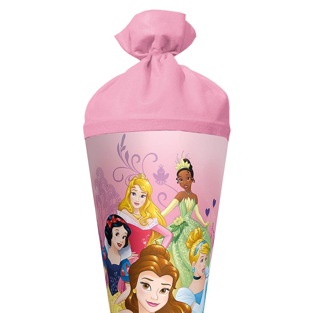 Roth Schultüte Disney Princess, 70cm, rund, Rot(h)-Spitze, Filzverschluss