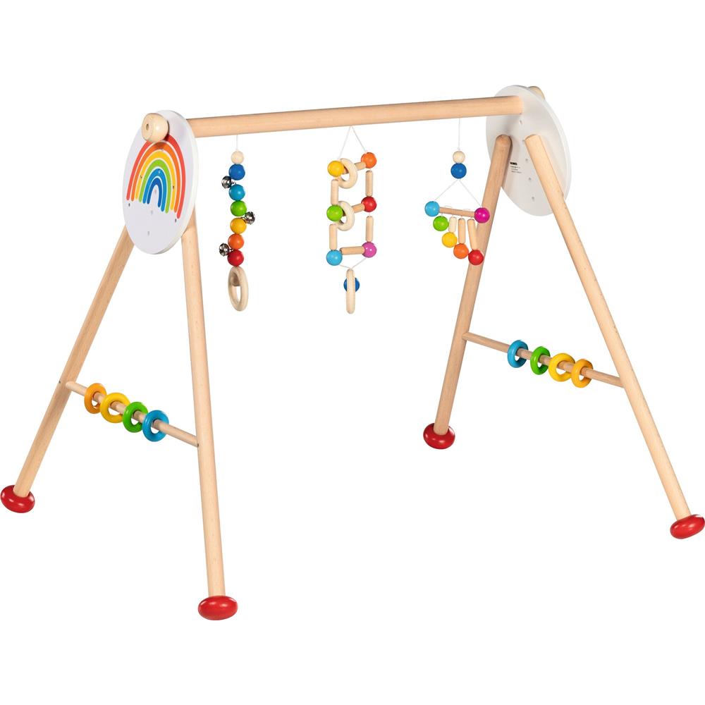 goki Baby-Fit Regenbogen Holz Spieltrainer verstellbar Greiftrainer