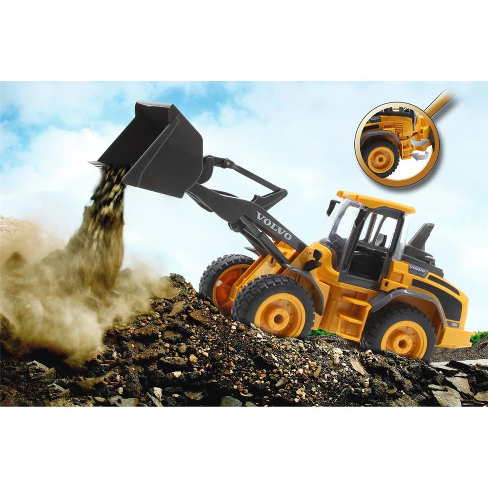 Jamara Radlader Volvo L50 1:16 2,4GHz RC ferngesteuertes Baufahrzeug Lader Baustelle gelb