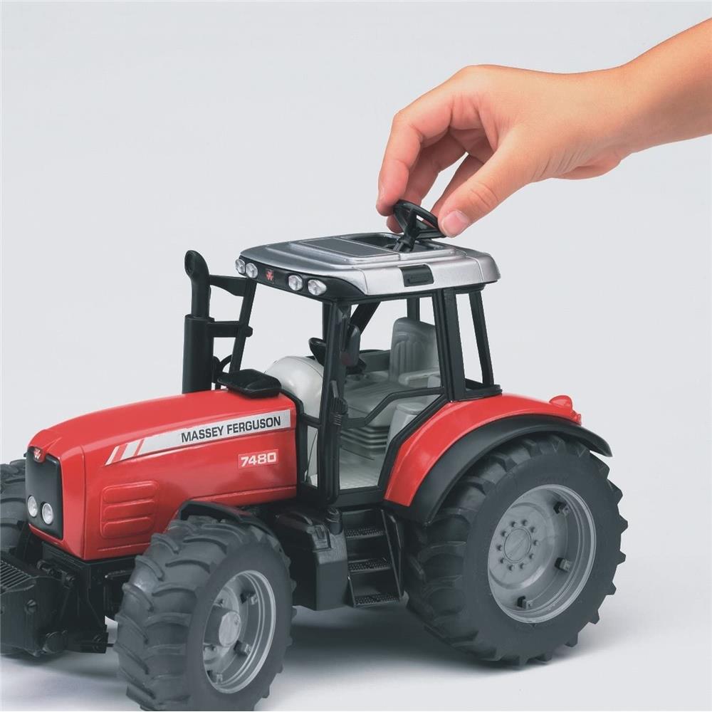 Bruder 02045 - Massey Ferguson 7480 mit Wannenkippanhänger
