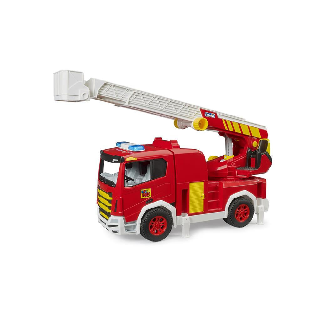 Bruder 03472 - ROADMAX Feuerwehr mit Drehleiter, Feuerwehrauto mit Leiter