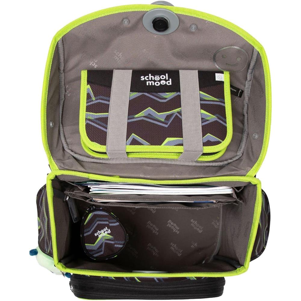 School-Mood Schulranzen Set Timeless Pro Finn (Raubkatze) 7-teilig